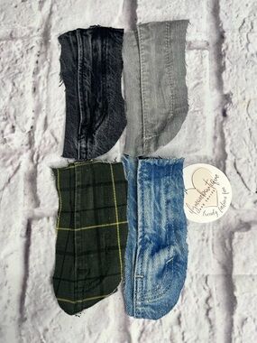 Jean zippers with buttons pack of 4 multi mixed colors reclaimed denim